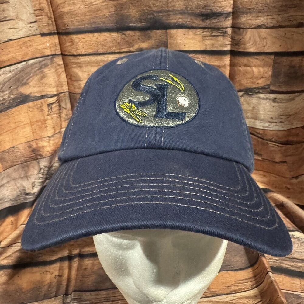 Skyland Grain LLC Hat Cap JF Beaver Mens Blue Strapback Farm Agriculture Wheat